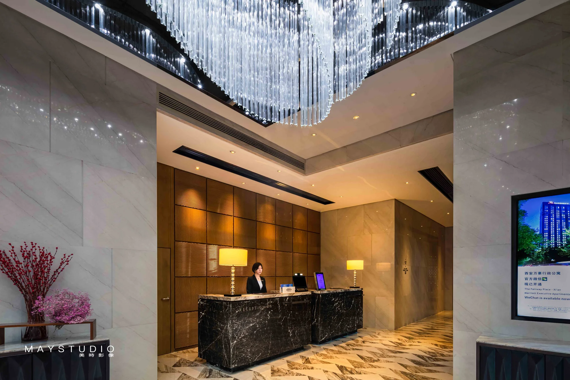 Hotel interior photographed for a hospitality project in China
